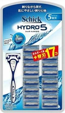 Schick Hydro 5 Holder + 17pc Refill Blades for Shaver 5-layer Men's Razor FedEx