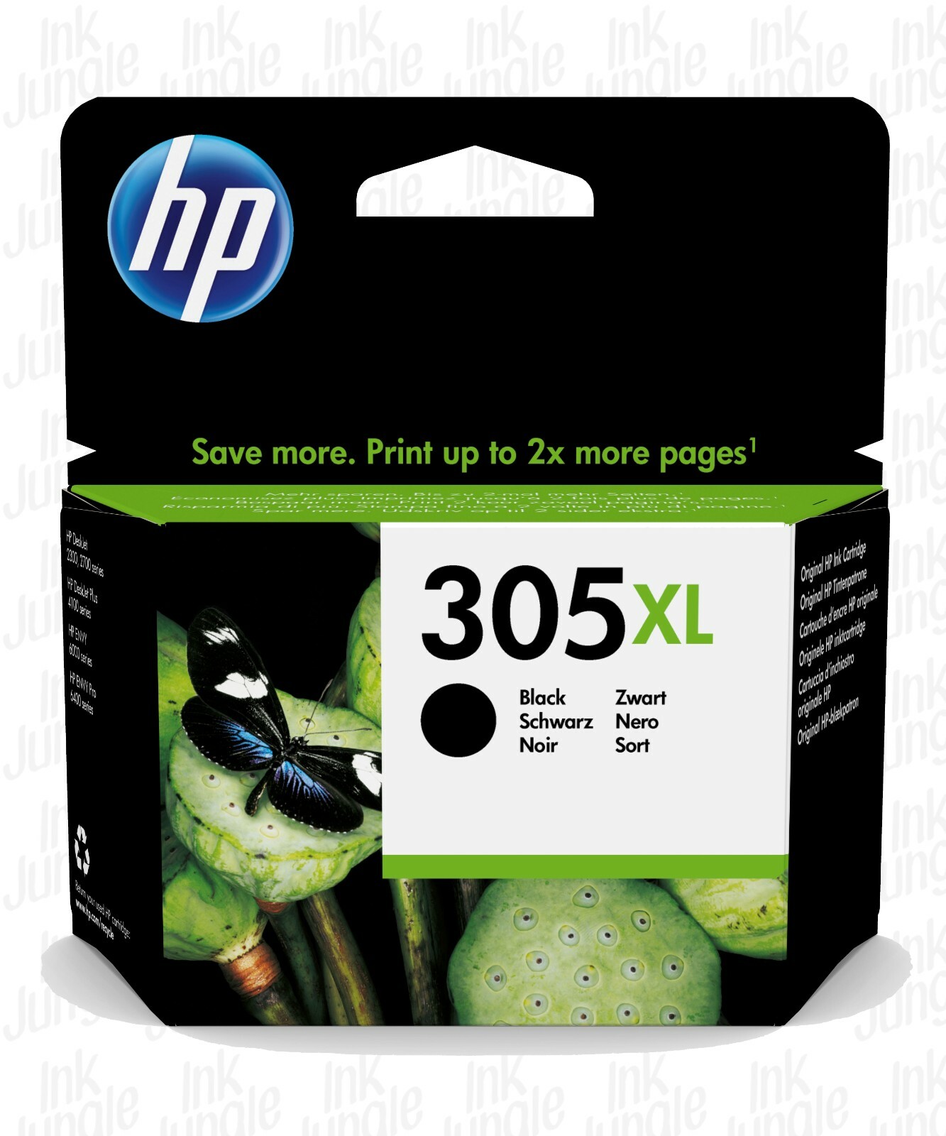 HP Original 305XL Black Ink Cartridge For DeskJet 2710 Inkjet Printer, 3YM62AE