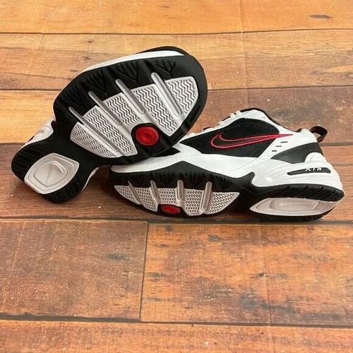 Nike Men's Air Monarch IV (4E) Width White/Black/Red Training Shoes 416355-101 - Picture 6 of 6