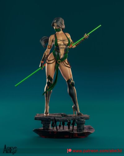 JADE 3D Printed Hand-Painted Collectible Figurine Mortal Kombat Fan Art - Picture 1 of 8