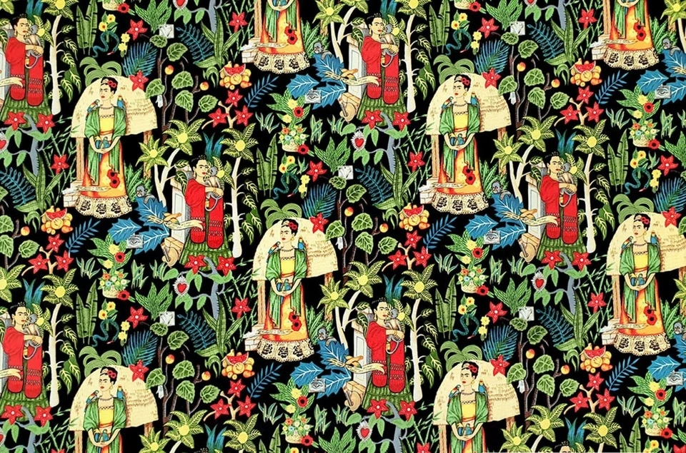 5 Yard Hand Block Print Handmade Cotton Indian Black Print Fabric. - Image 3 of 4