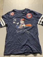 Mickey Mouse Disney Parks Baseball T-Shirt 1971 Youth L Navy Blue