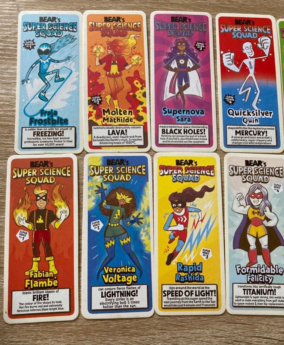 Fruit Splits Yoyo Bears Super Science Squad cards- choose your own