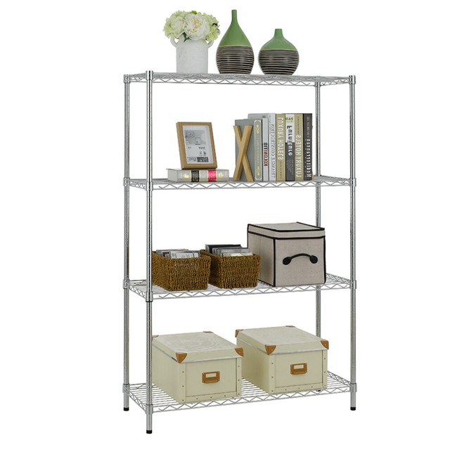 BestOffice WST54 4Tier Freestanding Steel Wire Shelving Unit