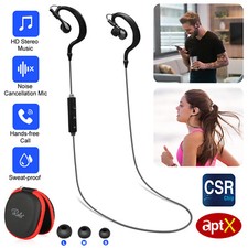 Sweatproof Headset Wireless Sport Stereo Headphone Earphone Earbud Mic Handsfree