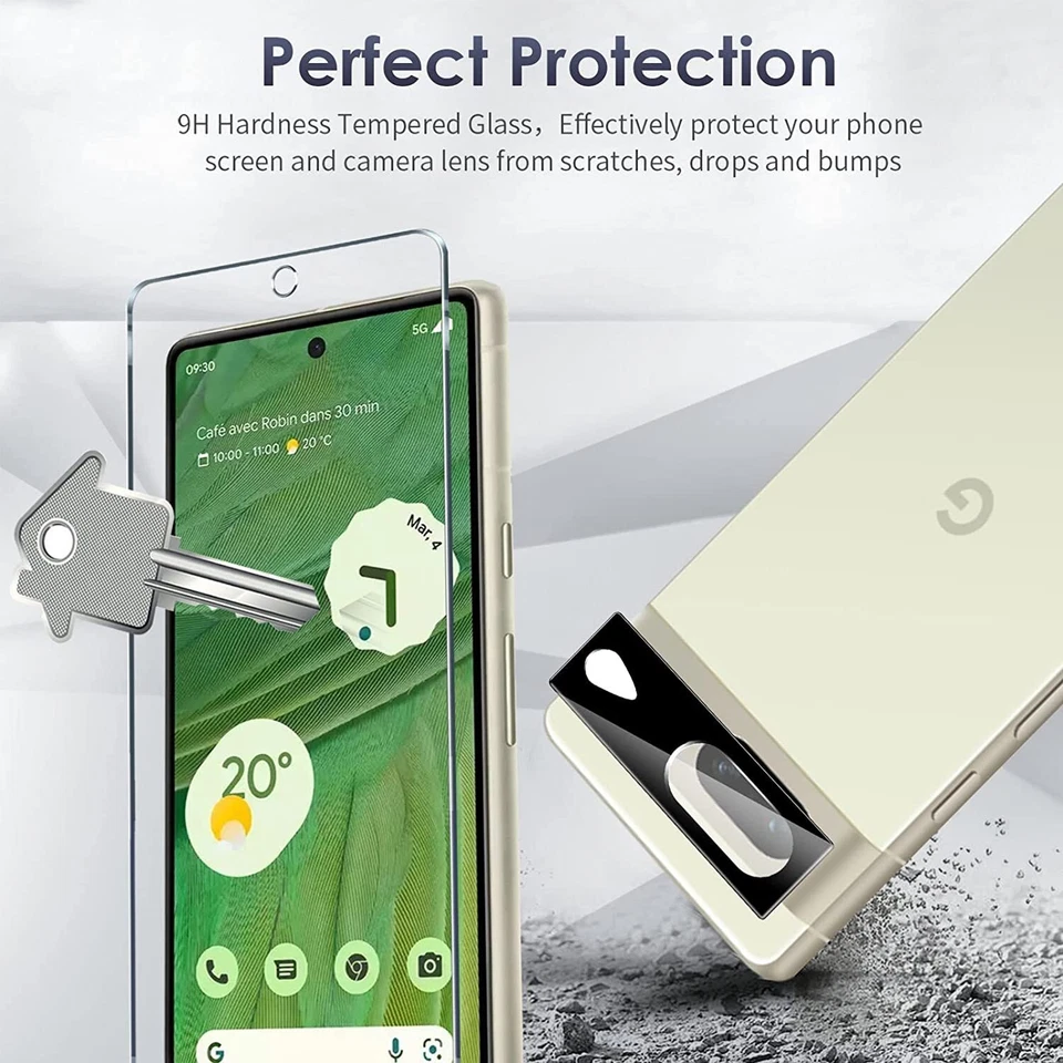 For Google Pixel 3a 4 4a 5a 5G 6 7 Gorilla Tempered Glass Screen Protector Cover - Image 2 of 4