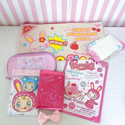 Mezzo Piano Pencil Case Stationery Set Pink Ribbon Card Letter