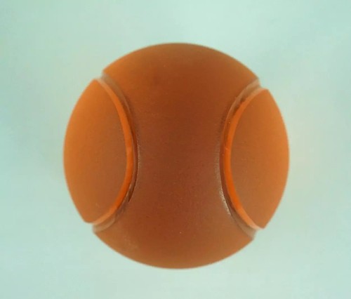 La Murrina Pair paperweights Murano glass sandblasted orange Tennis balls 1900 - Picture 21 of 24