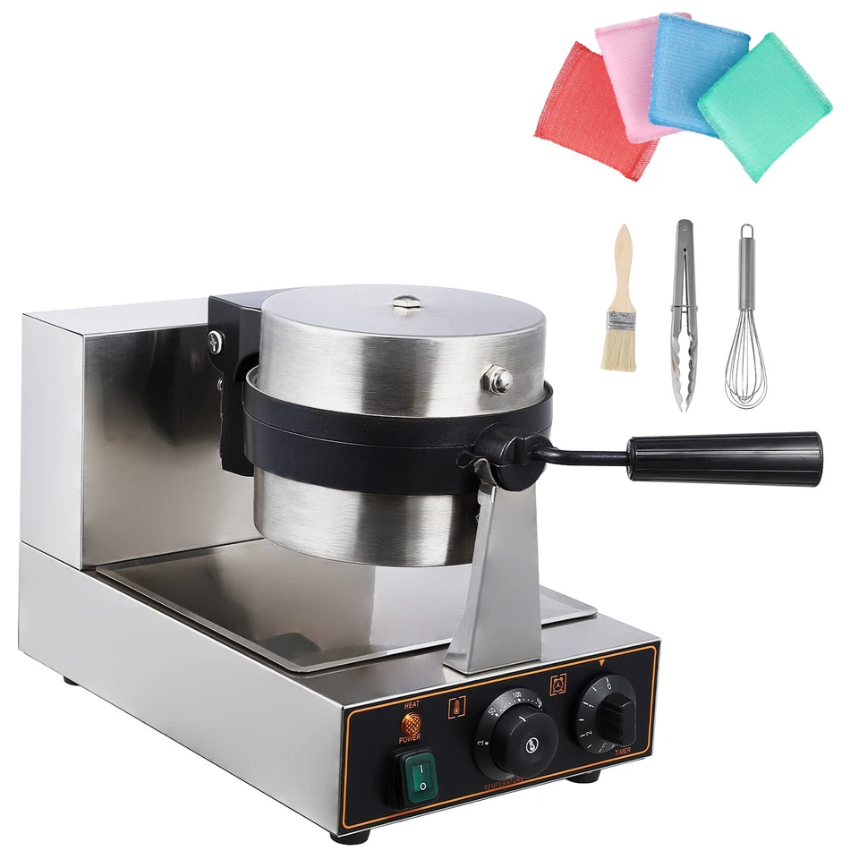 1200W Electric Commercial Waffle Making Machine 360° Rotating with Timer - Image 2 of 4