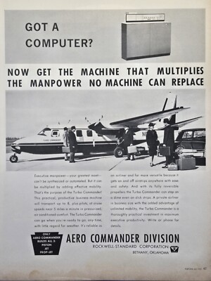 Aero Commander Bethany OK Turbo Piston Jet Prop-Jet Models Vintage Print Ad 1965