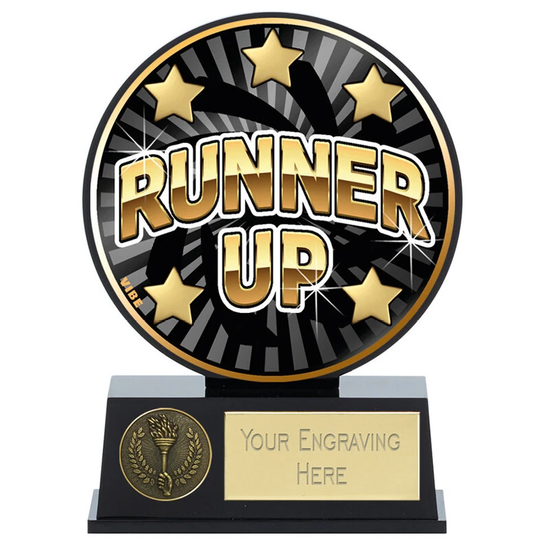 TROPHIES 4 EVERYTHING VIBE Zweitplatzierter Trophäe 12 cm/4,75 Zoll KOSTENLOSE GRAVUR