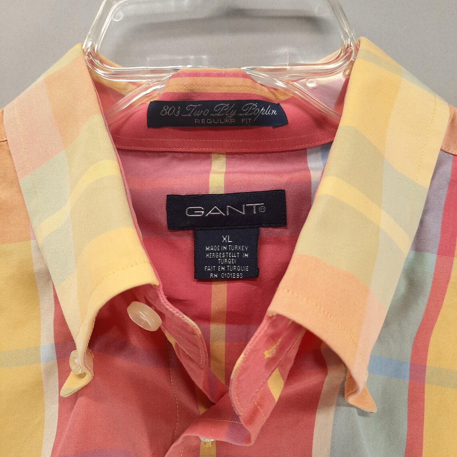 Gant Shirt Mens XL Colorful Plaid 2 Ply Poplin Sh… - image 2