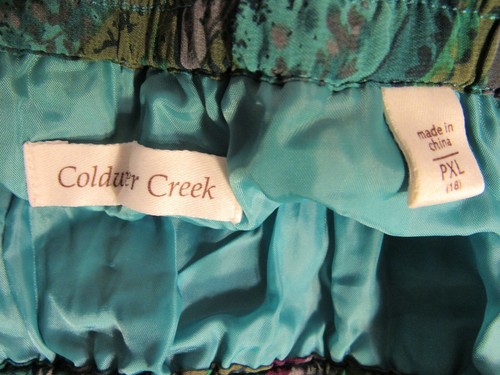 COLDWATER CREEK Vivid Paisley Print Skirt, Size PXL Petite 18, Lined was $89.95 - Picture 7 of 9