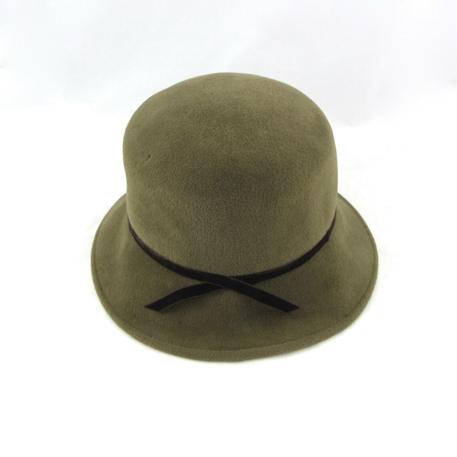 Eric Javits New York Olive Green Wool Hat Brown V… - image 4