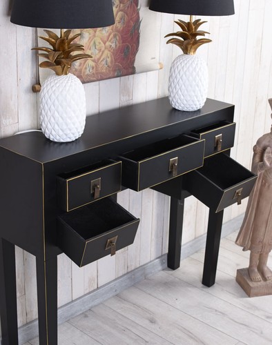 Console Table Side Table Chinoiserie Side Table Jewelry Chest Nightstand - Picture 4 of 6
