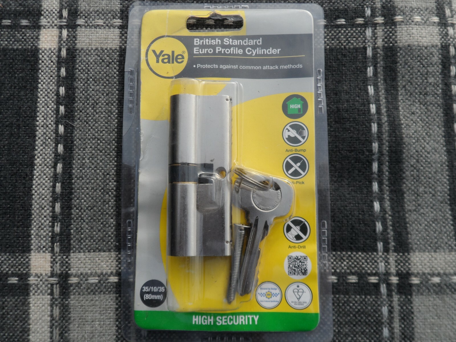 Yale British Standard Euro Profile Cylinder 35mm High Security