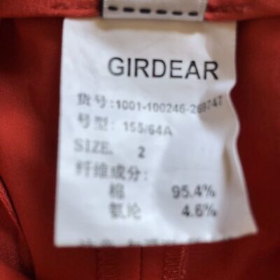 Girdear Chino Shorts Women's Size 2 Orange Pull-On Slash-Pockets