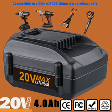 For WORX 4.0Ah Extend Lithium Battery 20 Volt WA3520 WA3525 WA3575 WG155 WG540