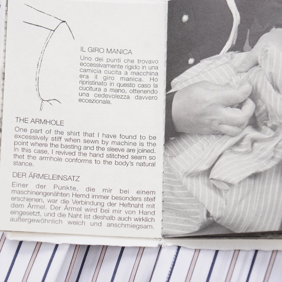 Luigi Borrelli Royal Collection French Cuff Striped Cotton Dress Shirt 15.5 - Image 4 of 4