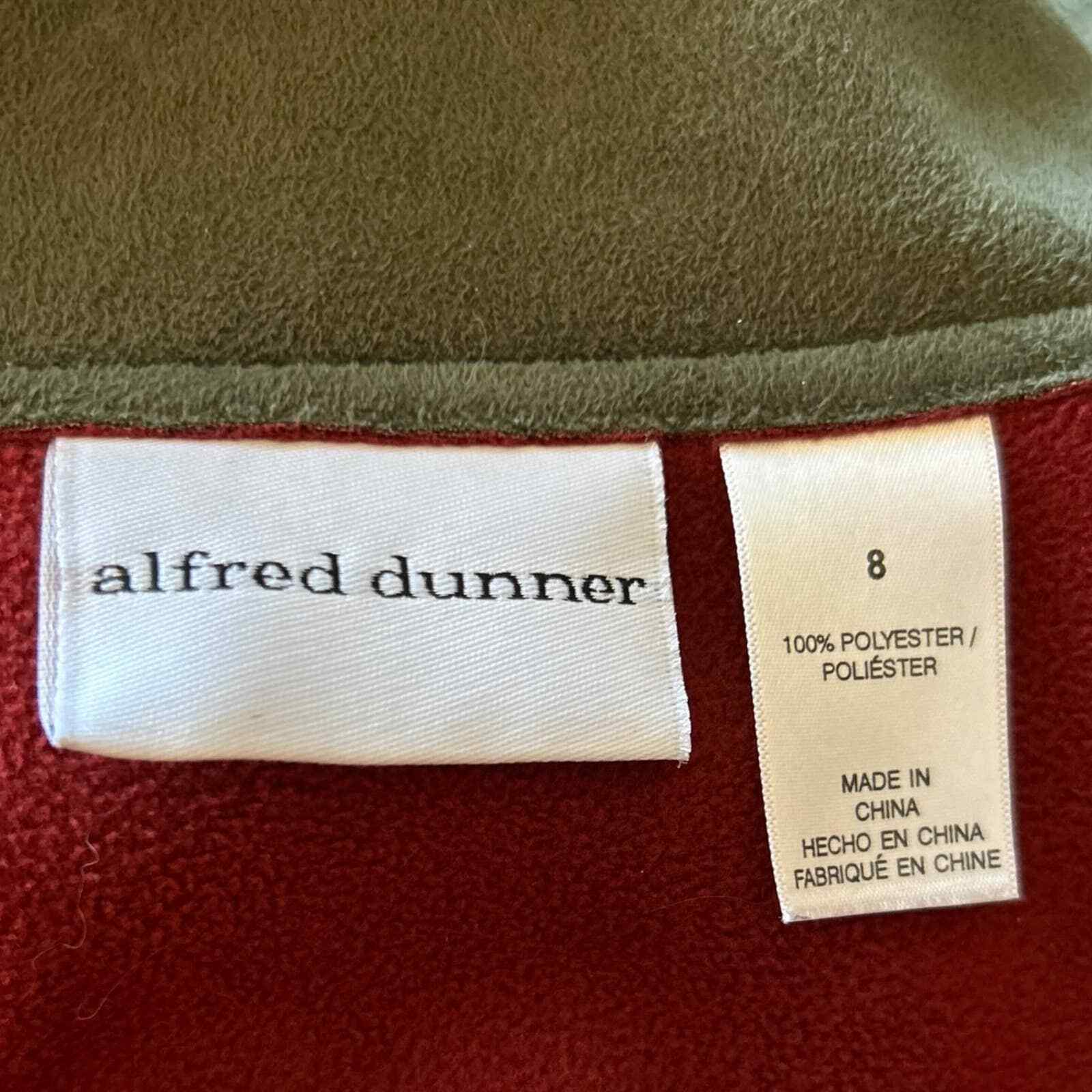 Women’s Vintage Alfred Dunner 100percent Polyester Olive Green Jacket | Size 8 image 6