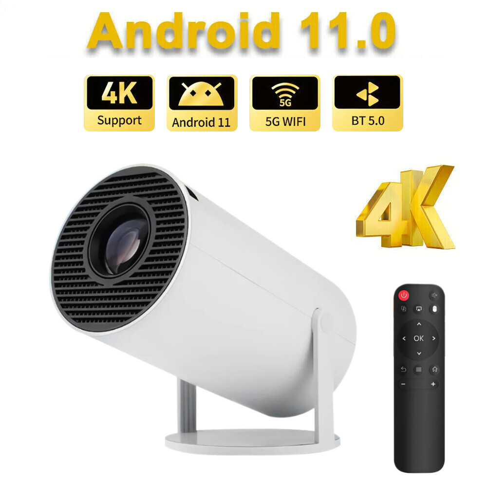 4K Portable Mini Projector 10000 Lumen LED 1080P WiFi UHD Home