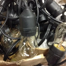 Frontgate Vintage Patio Light Set Bistro Cafe Outdoor Party Pool Yard 15 Bulbs 