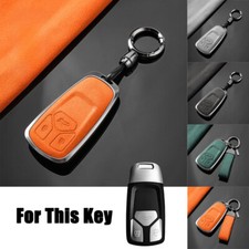 Funda protectora de cuero gamuza para llavero de coche para Audi A4 A5 RS S4 S5 B9 Q7 M4 Q5 TT
