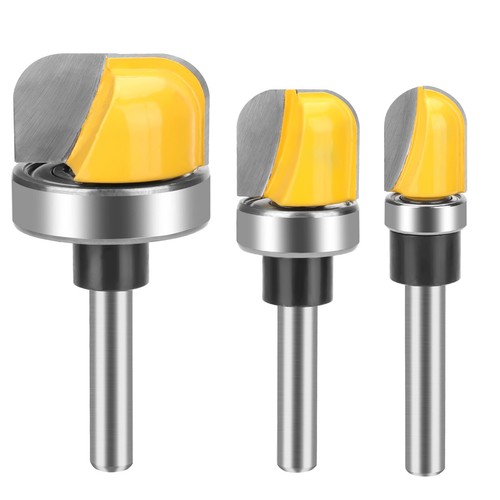 3Pcs 1/4 Inch Shank Bowl and Tray Template Router Bit Set with Ball ...