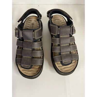 Earth Shoe Mens 12 Canyon Fisherman Brown Leather Sandals  display picture 2
