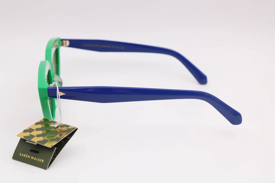 Gafas de sol Karen Walker Lash Splash Grasshopper verde/rojo ojo de gato 57-14-145 Foto 3 de 4