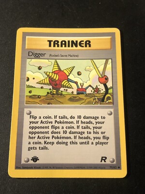 2000 Pokemon Team Rocket 1st Edition Digger - Rocket's Secret Machine #75