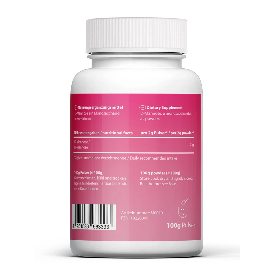 D-Mannose Pulver 100% naturbelassen frei von Zusatzstoffen 100g - Bild 2 von 4