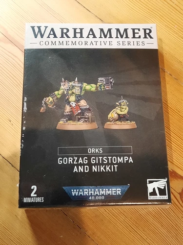 Gorzag Gitstompa and Nikkit Orks Warhammer 40K Commemorative Series Limited NIB