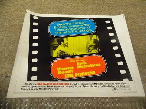 THE FORTUNE(1975)JACK NICHOLSON ORIGINAL 1/2 SHEET POSTER 22"BY28"