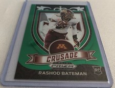 2021 Prizm Draft Football Rashod Bateman Minnesota Crusade Green Prizm Rookie