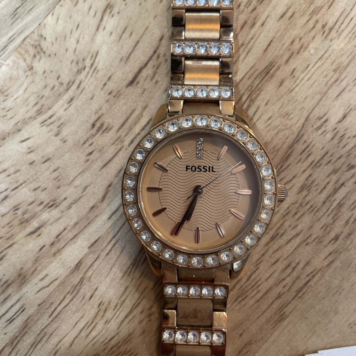 Fossil Jesse Quartz Stainless Steel Three-Hand Watch with Crystals Fossil Women main image 4