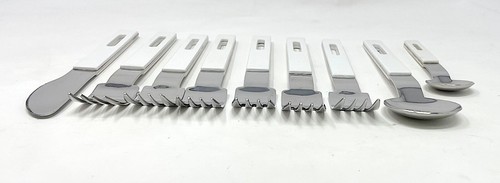 Ingrid 18/10 Stainless Austria White MCM Flatware, LOT OF NINE - Picture 3 of 6