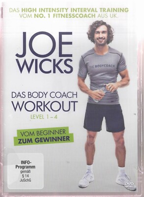 Joe Wicks Das Body Coach Workout Level 1-4 High Intensy Interval Training DVDNEU