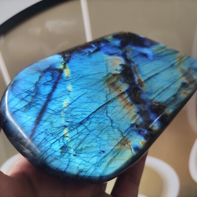 940g Natural Labradorite Quartz Crystal Freeform Mineral Specimen Healing B417