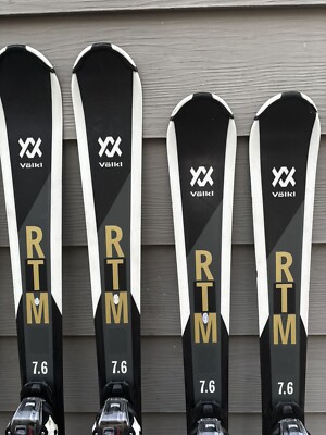 Volkl RTM 7.6 Skis w/ Marker FDT 10 Grip Walk Bindings Great