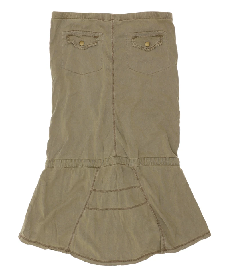 Falda cintura elástica dobladillo con cordón verde talla M XCVI L29321 para mujer Foto 2 de 4