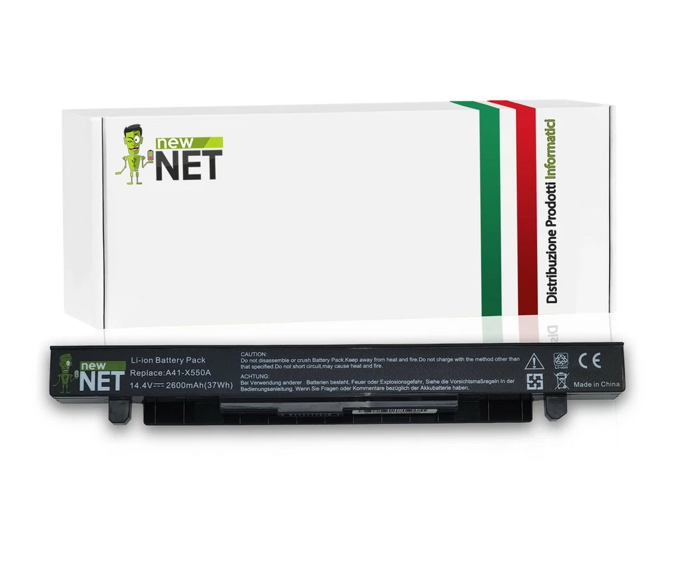 NEW NET Batteria A41-X550A per Pc Asus F550VC F552C F552CL F552E F552EA F452C [2600mAh]