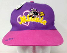 Minnie Mouse Disney Embroidered Youth Purple Pink Bow Baseball Cap Hat