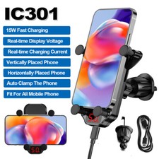 Wireless Car Charger,Fast Charging Car Phone Holder, Air Vent Automatic Clamping