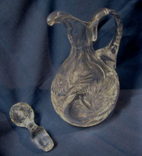 Prächtige alte Glas Karaffe Stöpsel Kristallglas Bleikristall geschliffen