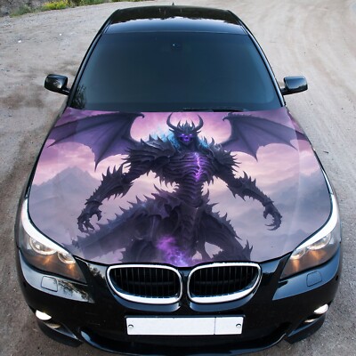 Skeleton Dragon Car Hood Wrap Decal Vinyl Sticker Evil Color Graphic Fit Any Car