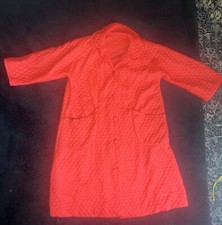 Vintage Quilted Red Robe Size M/L