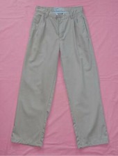 Boys OLD NAVY Khaki Adjustable Waist Pleated Front Chinos Pants size 12 REG.