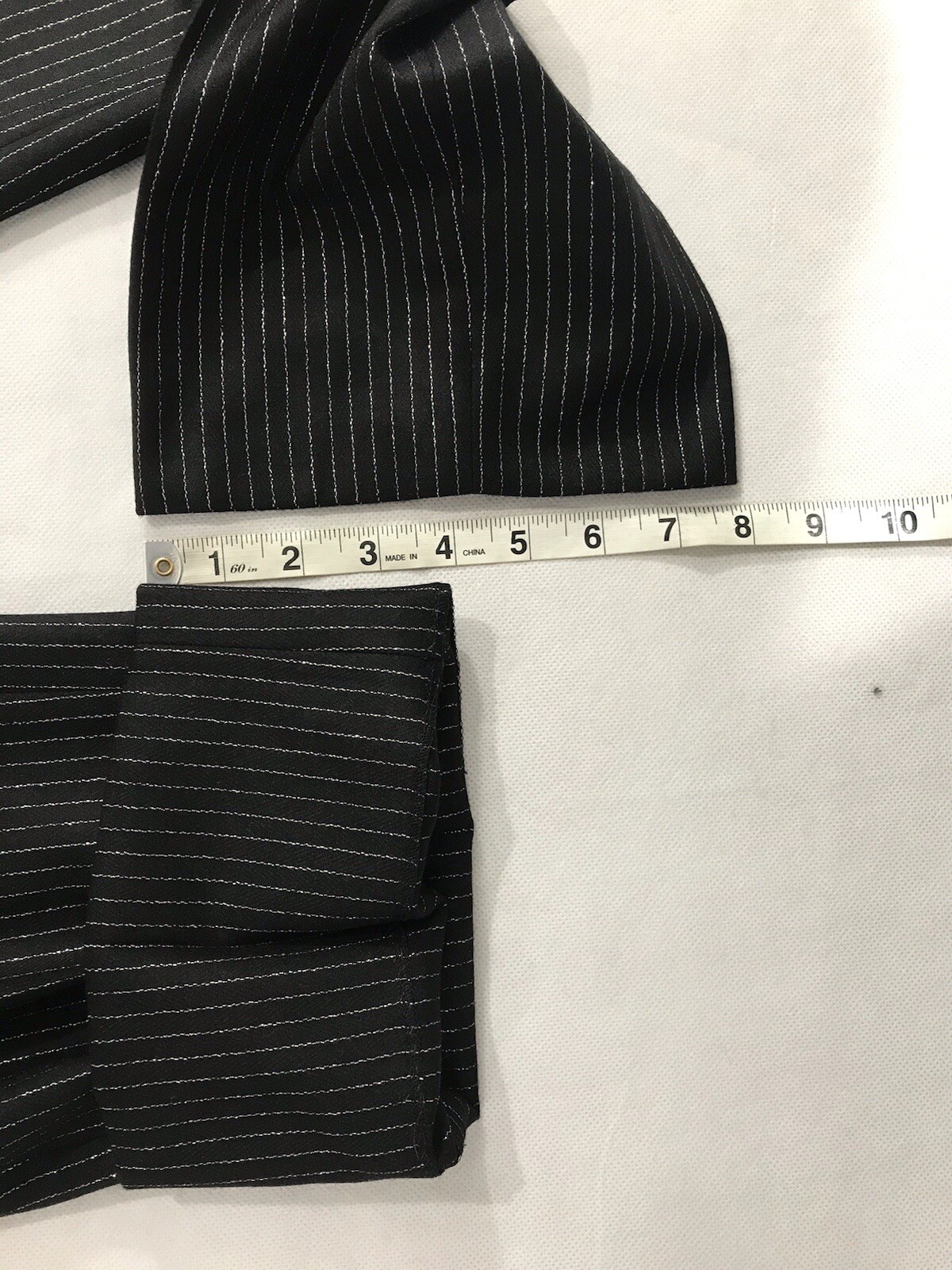 pantalone sartoriale uomo saint laurent righe argento misto lana. 52 36. $1090