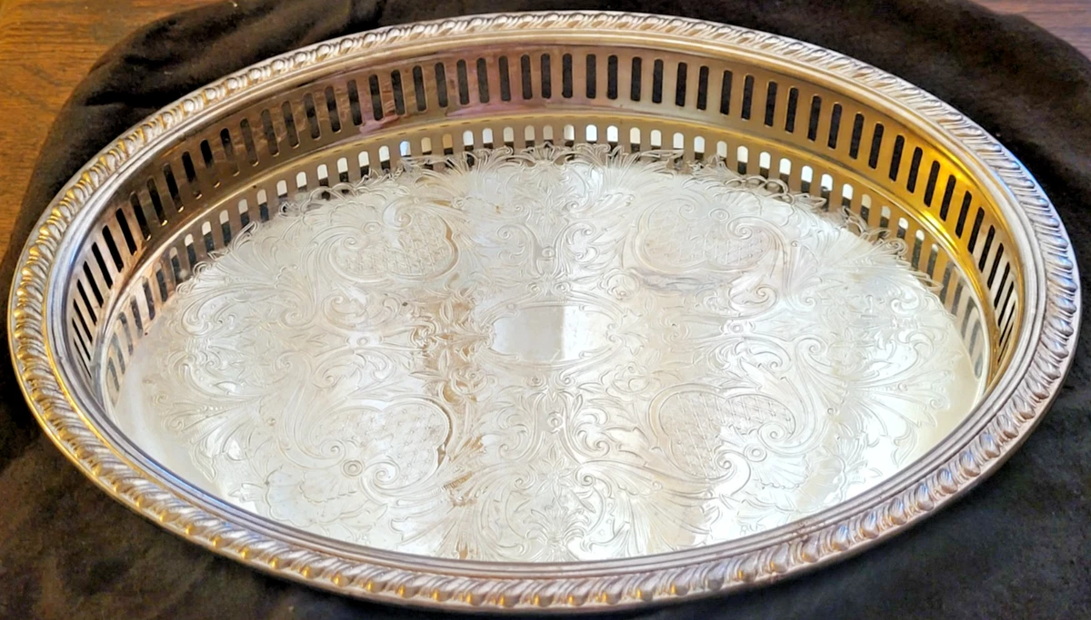 FB Rogers Silver Coin Antique US Silver-Plated Platters & Trays